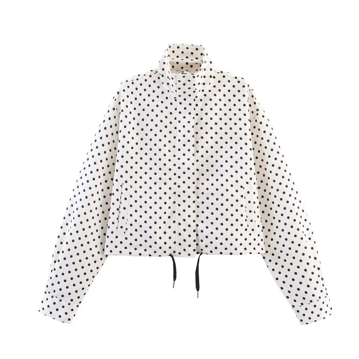 Polka Dot Zip Jacket