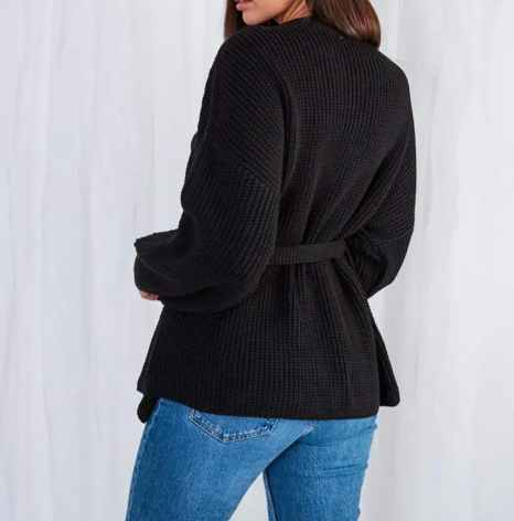 Women’s Belted Knit Cardigan | Long Sleeve Wrap Sweater